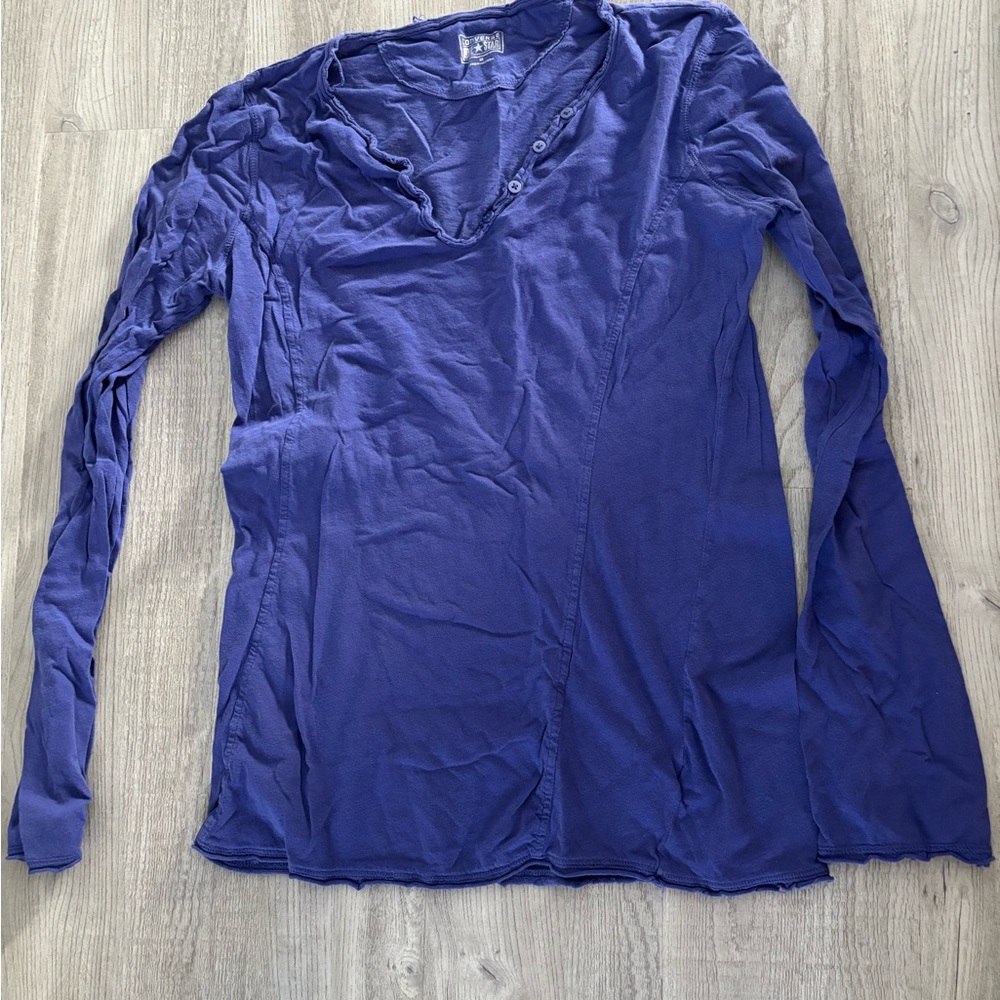 Blue long sleeve top